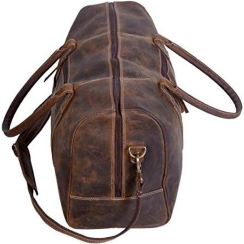 Leather Travel Duffel Bags for Men and Women Full Grain Leather Overnight Weeke